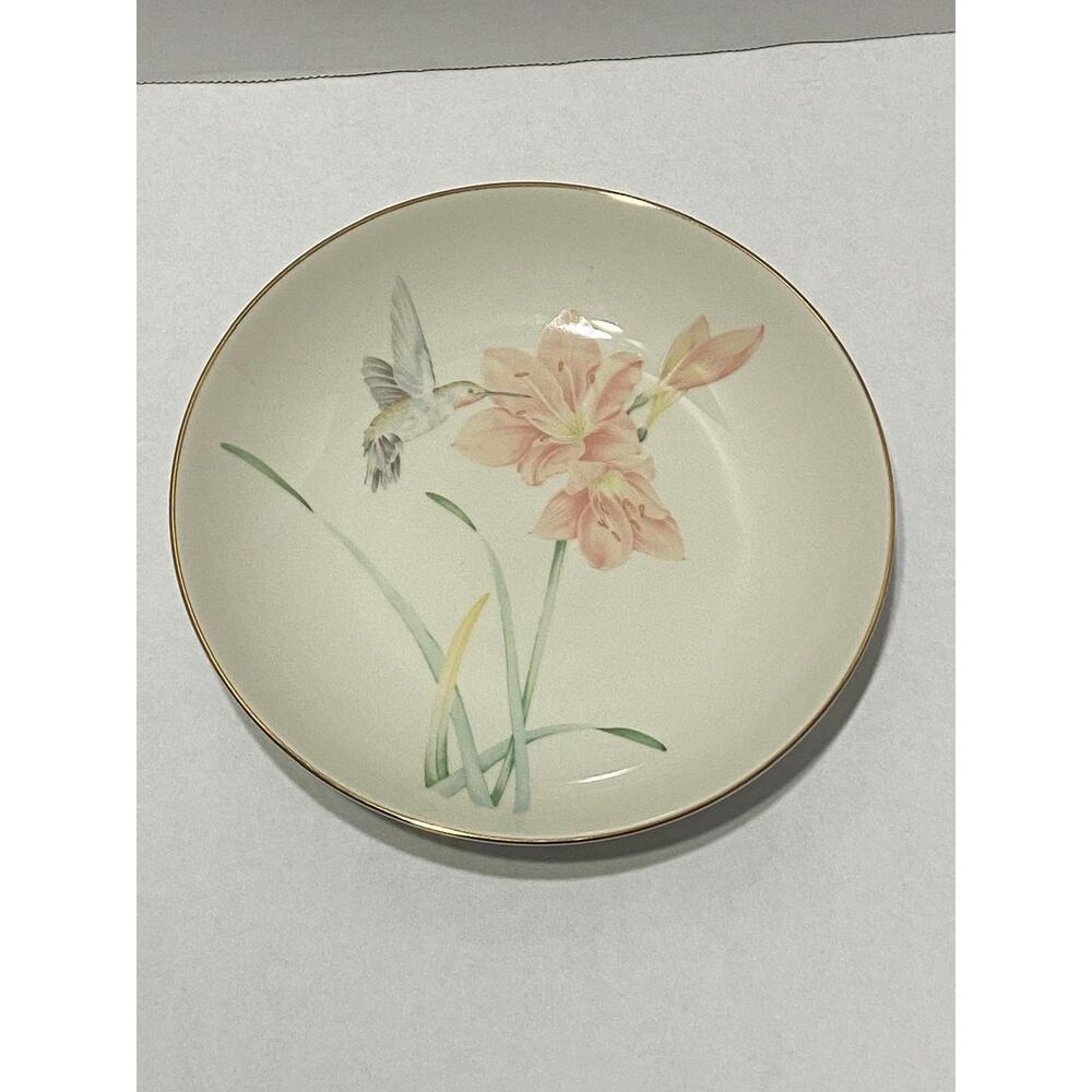 Vintage Crowning Touch Hummingbird Floral Wall Plate Japan Pre Owned
